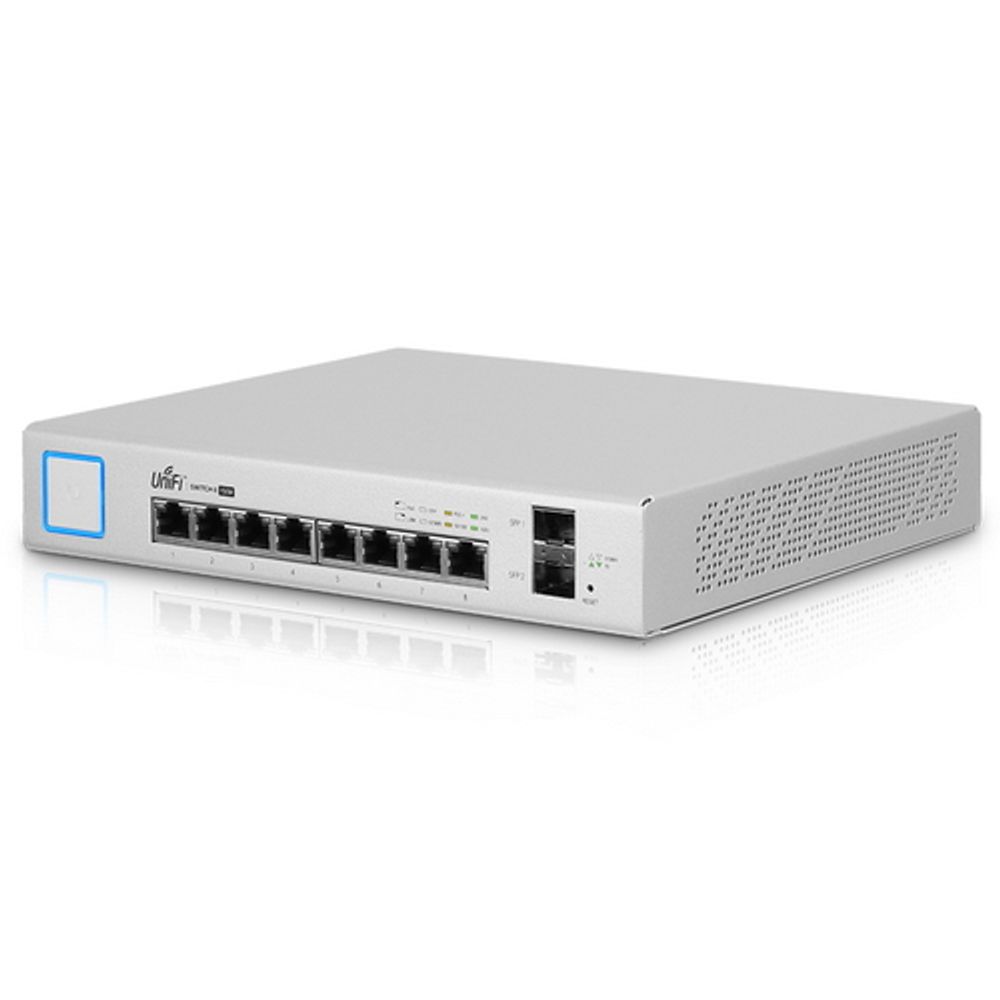 Коммутатор Ubiquiti UniFi Switch 8-150W |US-8-150W| PoE-коммутатор, 8х 1G RJ45, 2х SFP, раздача 130 Вт (728558)
