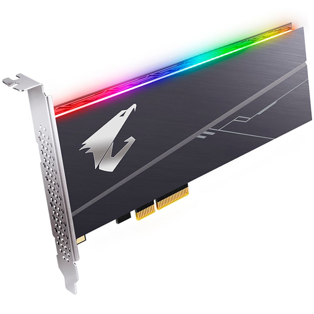 Твердотельный накопитель SSD Gigabyte AIC AORUS RGBGP-ASACNE2512GTTDR 512GB Client PCIe Gen3x4 with NVMe, 3480/2100, IOPS  360/510K, MTBF 1.8M, 3D TLC, 512MB, 800TBW, RTL (804930)