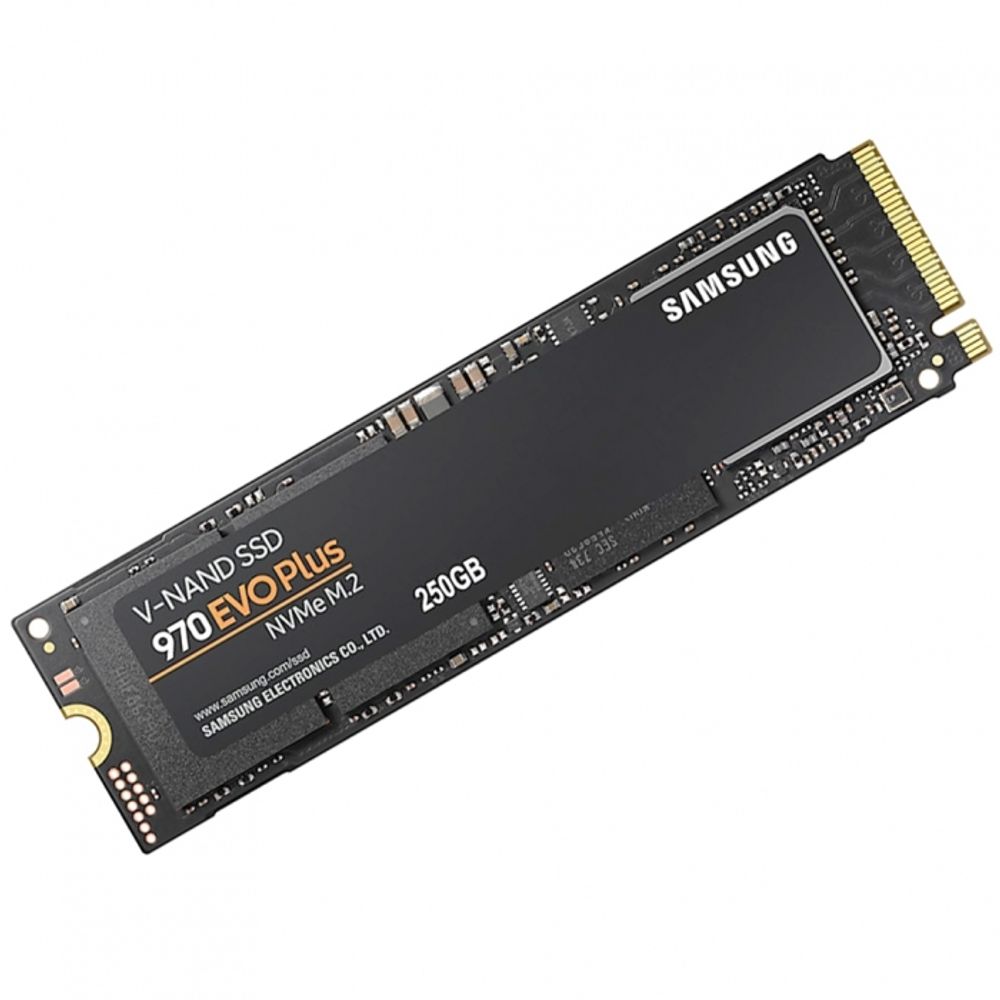 Твердотельный накопитель SSD Samsung 970 EVO Plus M.2 2280 MZ-V7S250BW 250GB Client SSD PCIe Gen3x4 with NVMe, 3500/2300, IOPS 250/550K, MTBF 1.5M, 3D NAND TLC, 512MB, 150TBW, NVMe 1.3, RTL {10} (628079)