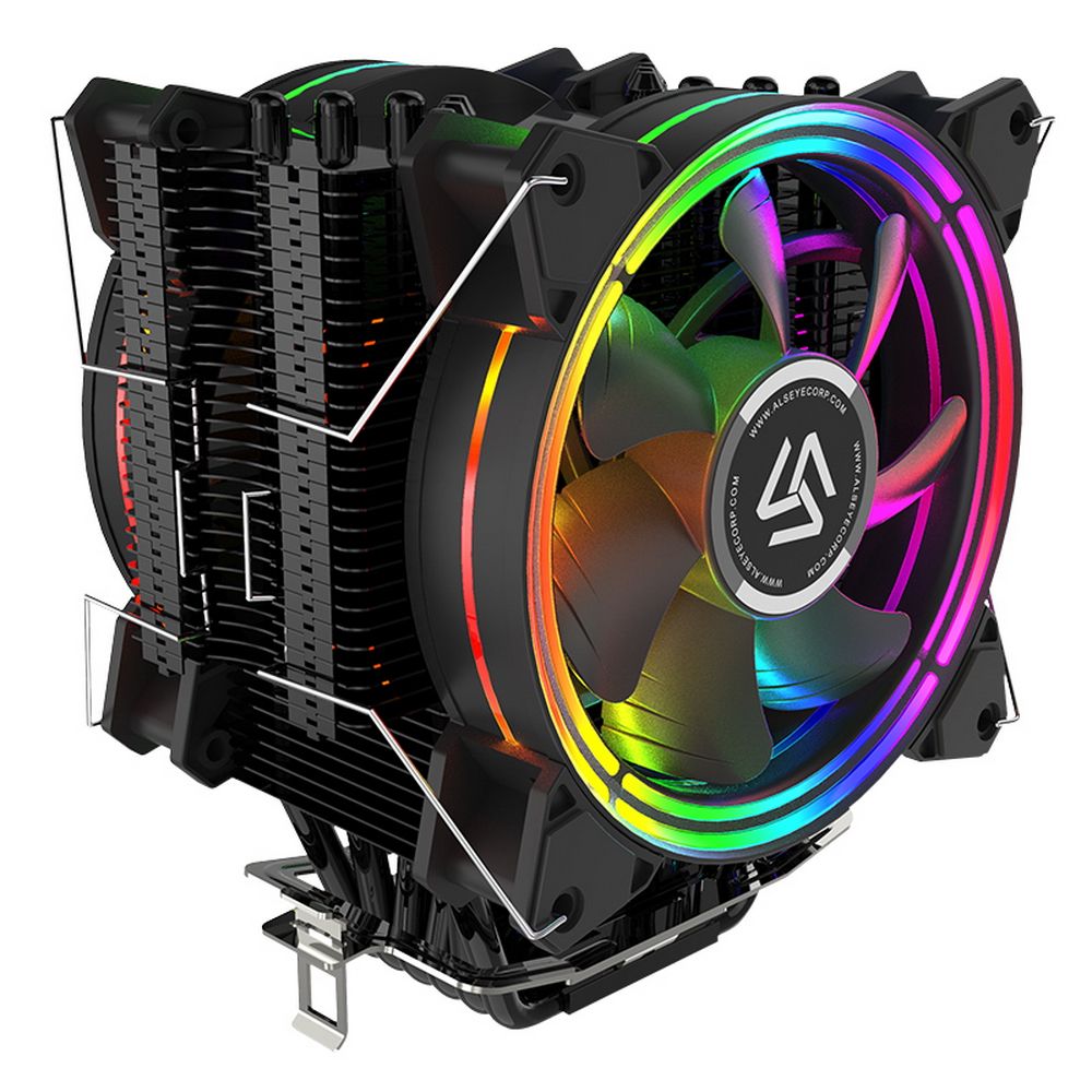 Вентилятор ALSEYE H120D Universal, TDP 200W, Heat Pipe:6mm*6pcs, 800;2000RPM, 11.6-35.3dB(A), RGB, RTL {18} (872339)/(874043)