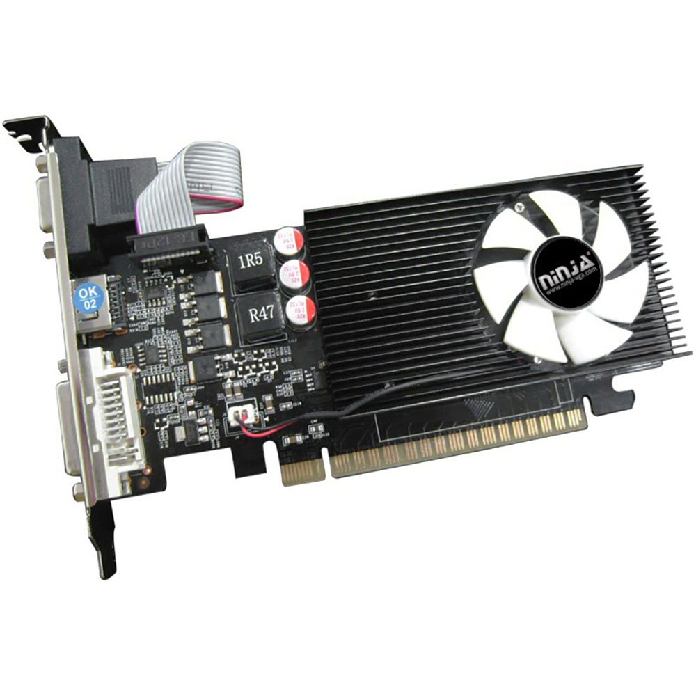 Видеокарта Ninja (Sinotex) GT610 2GB DDR3 64bit VGA DVI HDMI 1FAN LP RTL {50}