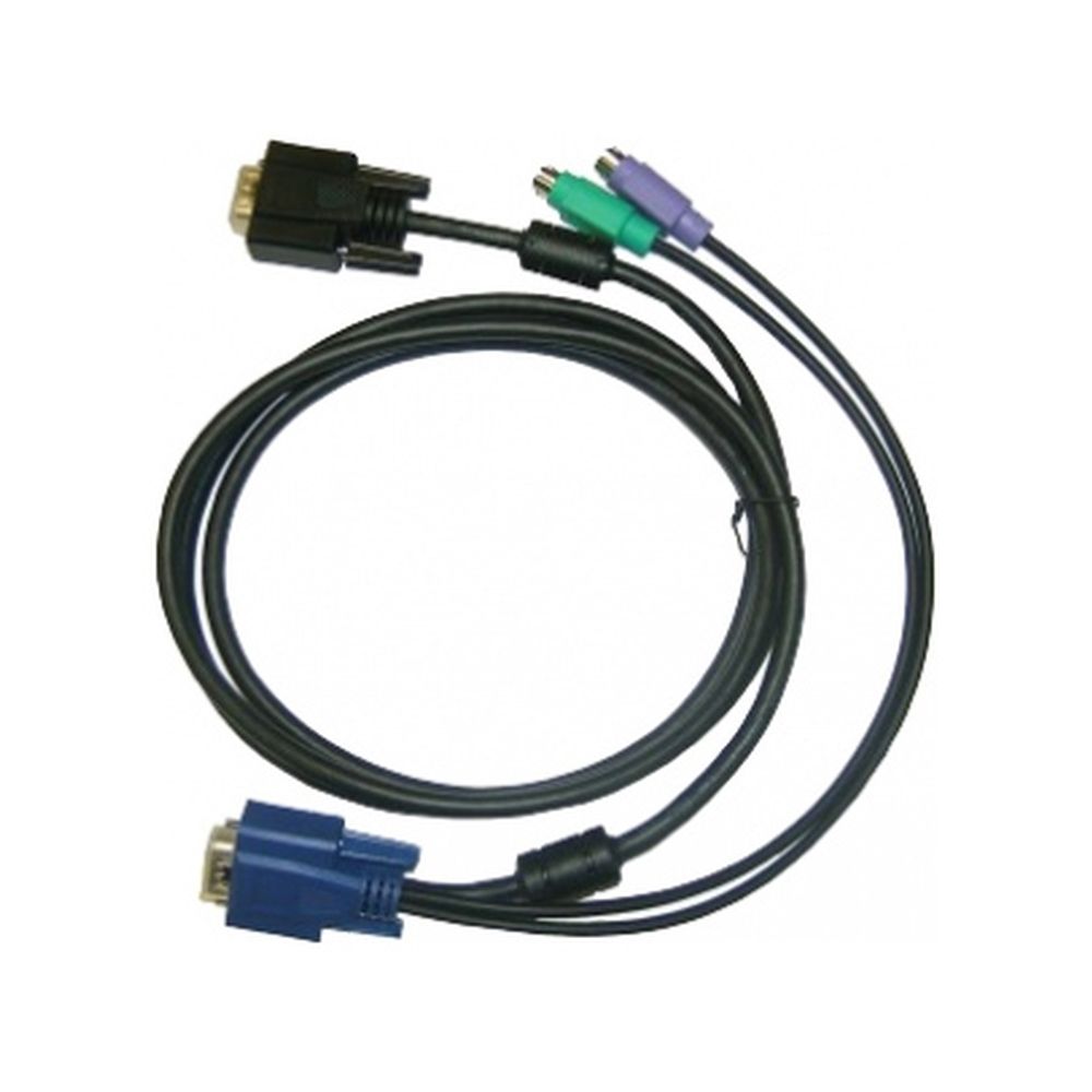 Кабель D-Link DKVM-IPCB5 Кабель для KVM-переключателя DKVM-IP8 длиной 5 м с разъемами VGA и PS/2