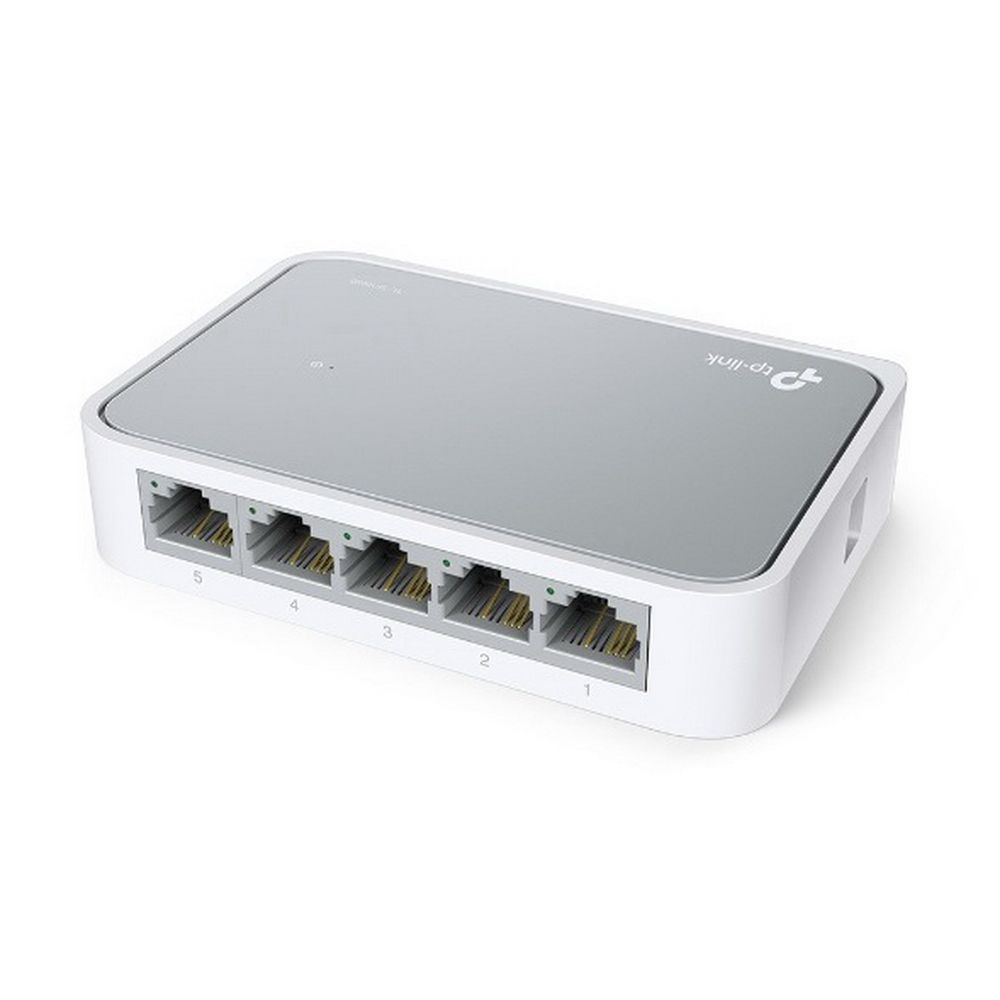 Коммутатор TP-LINK TL-SF1005D 5-портовый 10/100 Мбит/с мини настольный коммутатор, 5 портов RJ45 10/100 Мбит/с, пластиковый корпус, руководство пользователя и коробка на русском языке (020064) {90}