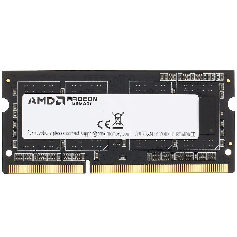 Модуль памяти AMD Radeon  R9 Gamers Series Black Gaming Memory R948G3206S2S-U 8GB DDR4 3200 SO DIMM Non-ECC, CL16, 1.2V, RTL (182446) {100}