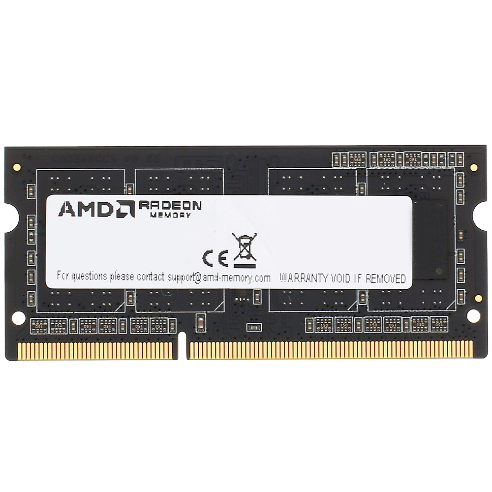 Модуль памяти AMD Radeon  R9 Gamers Series Black Gaming Memory R948G3206S2S-U 8GB DDR4 3200 SO DIMM Non-ECC, CL16, 1.2V, RTL (182446) {100}