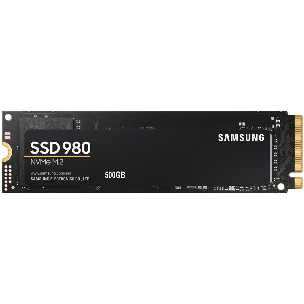 Твердотельный накопитель SSD Samsung 980 M.2 2280 Твердотельный накопитель SSD Samsung 980 M.2 2280 MZ-V8V500BW 500GB Client SSD PCIe Gen3x4 with NVMe, 3100/2600, IOPS 400/470K, MTBF 1.5M, 3D NAND TLC, 300TBW, 0,33DWPD, RTL