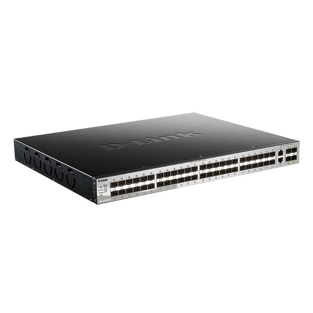 Коммутатор D-Link DGS-3130-54S/A1A Управляемый L3 стекируемый коммутатор с 48 портами 1000Base-X SFP, 2 портами 10GBase-T и 4 портами 10GBase-X SFP+{3} (435317)