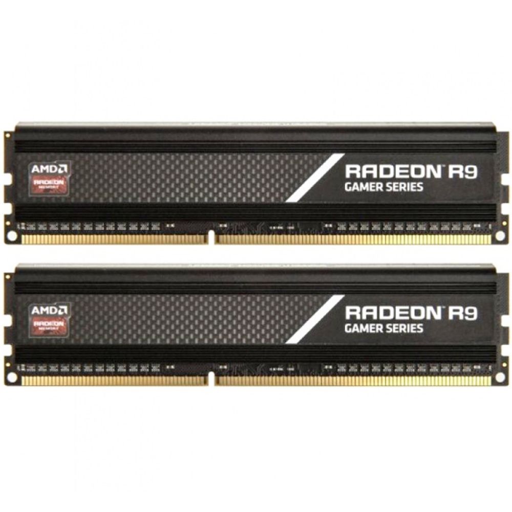 Модуль памяти AMD Radeon™ R9 Gamers Series Black Gaming Memory R9S464G3206U2K 64GB DDR4 3200 DIMM Non-ECC, CL16, 1.35V, Heat Shield, Kit (2x32GB), RTL (183559) {15}