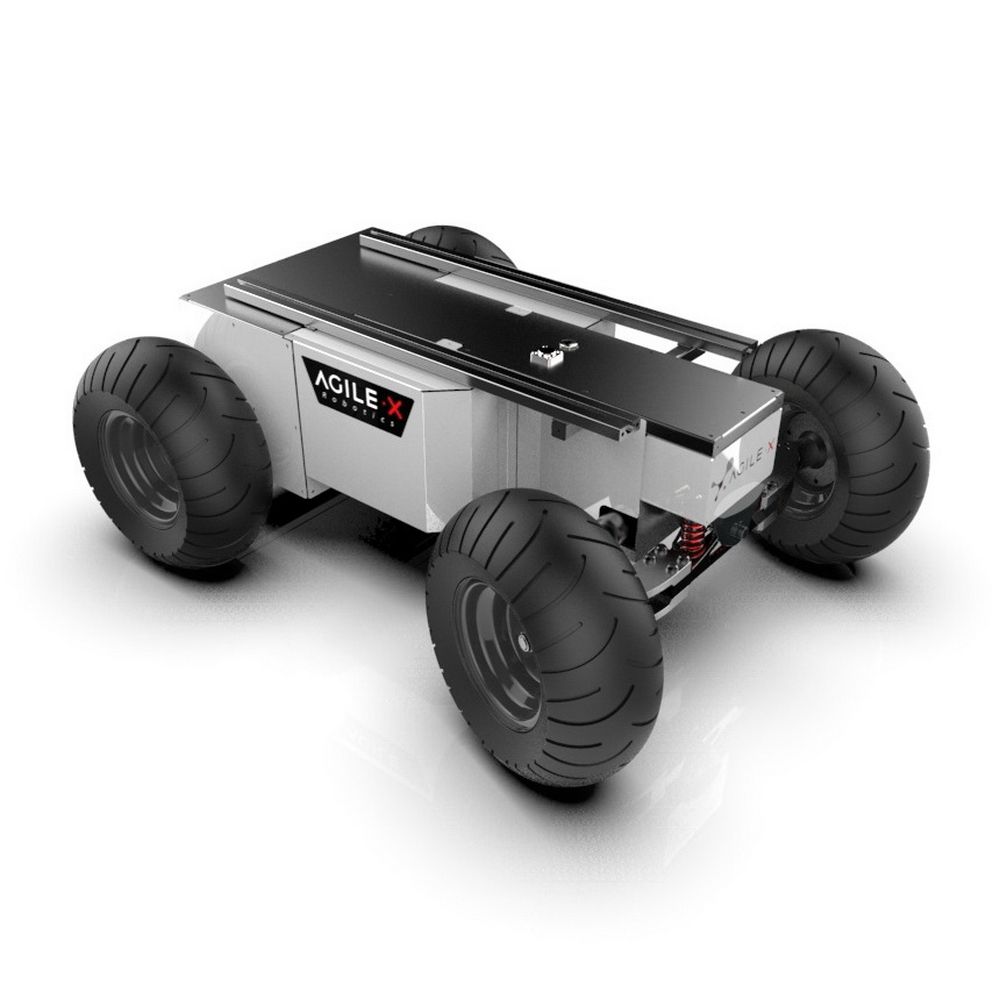 Робот AgileX HUNTER 1.0 UGV ROBOT Dimensions:980mm* 718mm*330mm, Weight: 40-50KG, Charger: AC 220V Independent Charger, Drive Form:Ackermann Steering + Wheel DriveLanding Capacity: 100KG, Charging Period: 2-2.5H, AgileX remote controller, Pack in flight case