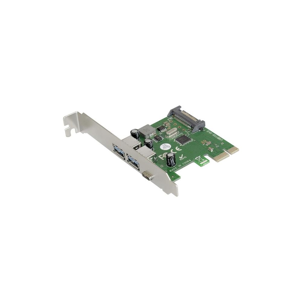 Переходник Exegate Контроллер EXE-323 (PCI-E 2.0, 2*USB3.0 ext. + 1*Type-C, разъем доп.питания) (117389)