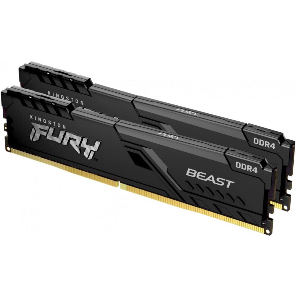 Модуль памяти Kingston FURY Beast Black Gaming Memory KF432C16BBK2/32 32GB DDR4 3200 DIMM Non-ECC, CL16, 1.35V, 2Gx8 Кит 2х16 , RTL {25} (319842)