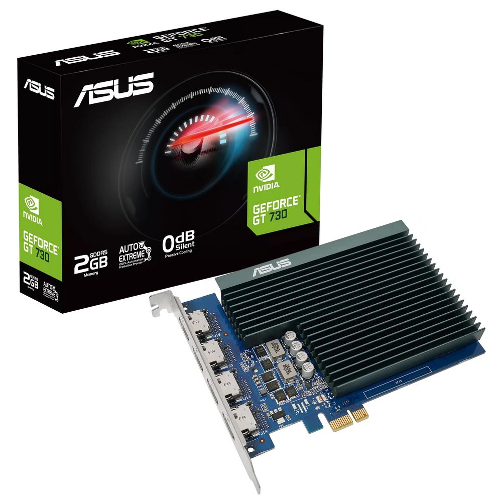 Видеокарта ASUS GT730 2GB GDDR5 64bit 4xHDMI PASSIVE RTL [369417] {20} [GT730-4H-SL-2GD5]