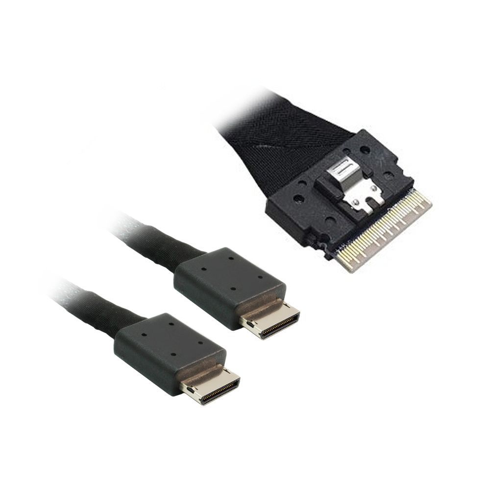 Кабель ACD-60001-MD Slimline SASx8 (SFF8654) -to- 2x OCuLink x4 (SFF8611), 1M, (аналог Broadcom 05-60001-00) (6710071)