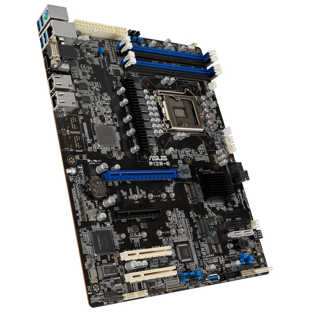 Материнская плата ASUS P12R-E LGA1200 ATX 4xDDR4 PCIEx16 3xPCIEx8 2xM.2 HDMI VGA 2хGLAN (420217)