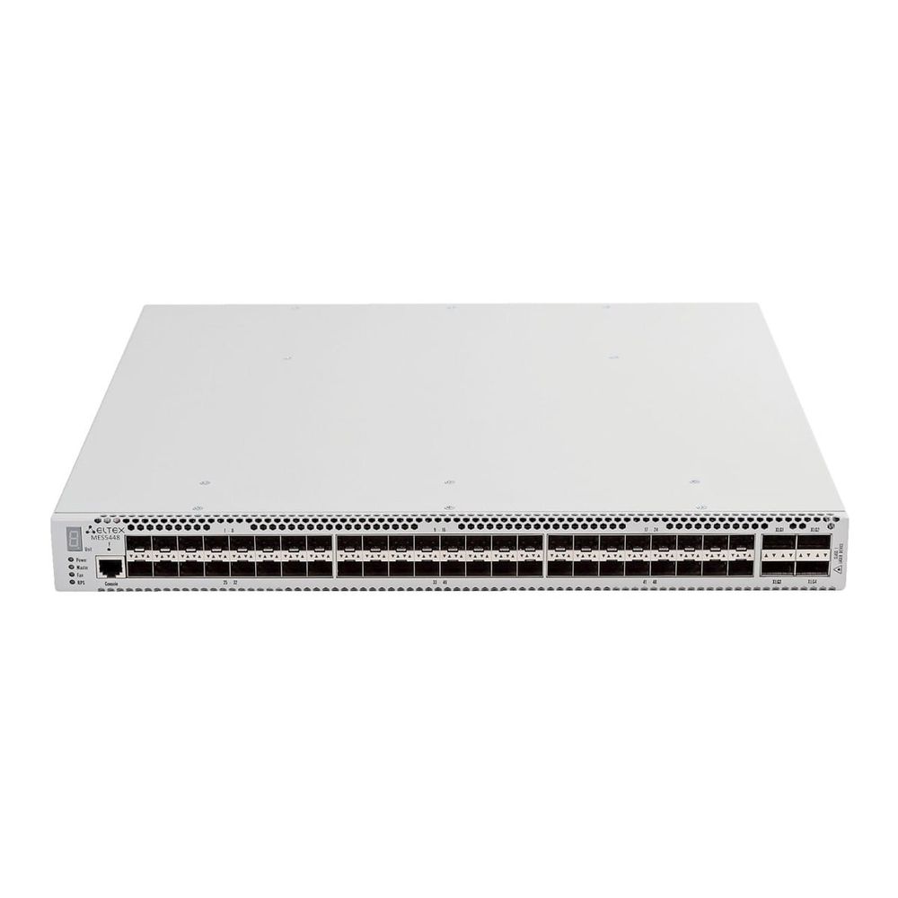 Коммутатор Eltex Ethernet-коммутатор MES5448, 48 портов 10G Base-R, 4 порта 40G(QSFP), коммутатор L3, 2 слота для модулей питания