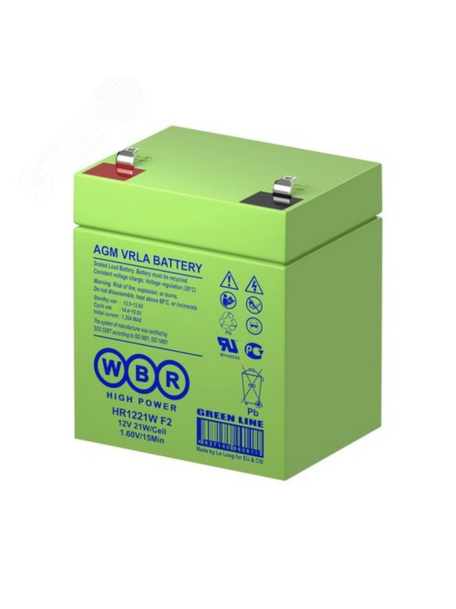 Аккумулятор WBR 12V 5Ah (HR1221W F2 WBR)