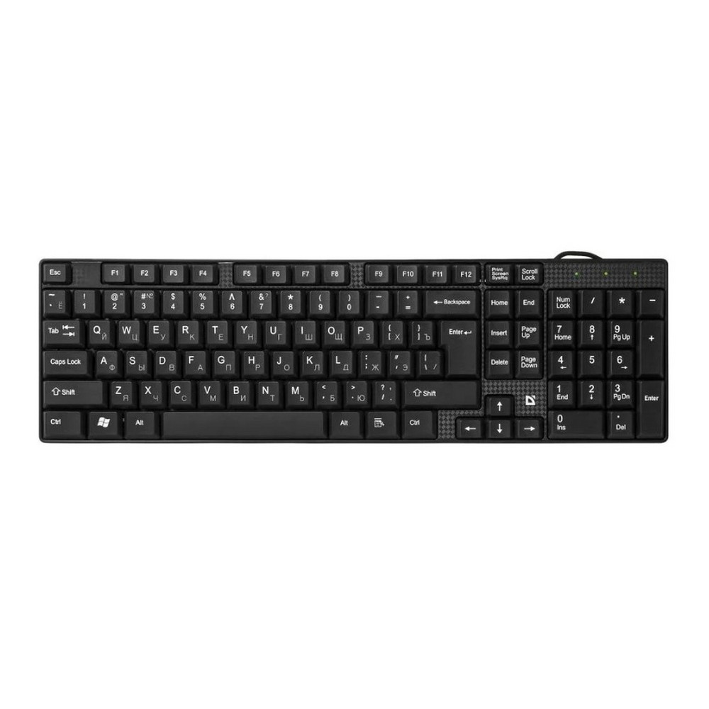 Клавиатура проводная DEFENDER Accent (Акцент) SB-720 черный (USB, 102 клавиши, водостойкая) (45720)