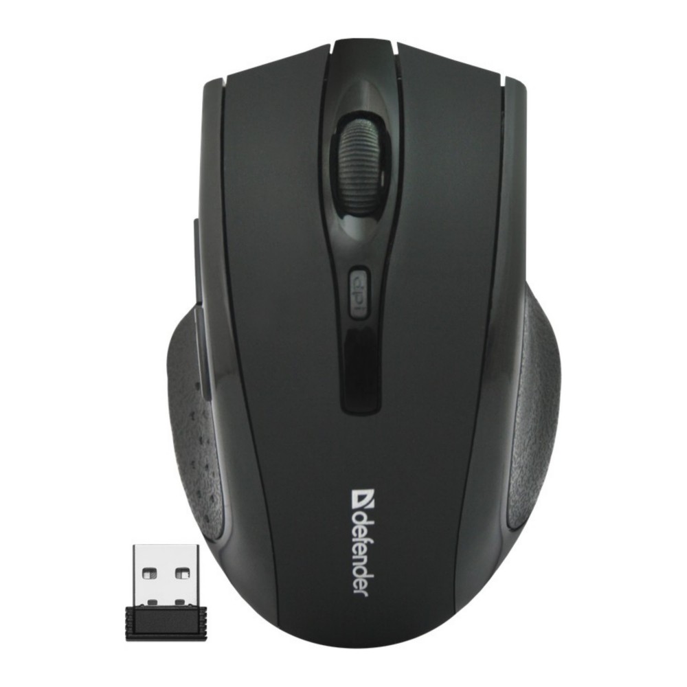 Мышь беспроводная DEFENDER Accura (Аккура) MM-365 черный (USB, 1600dpi, 6but) (52365)
