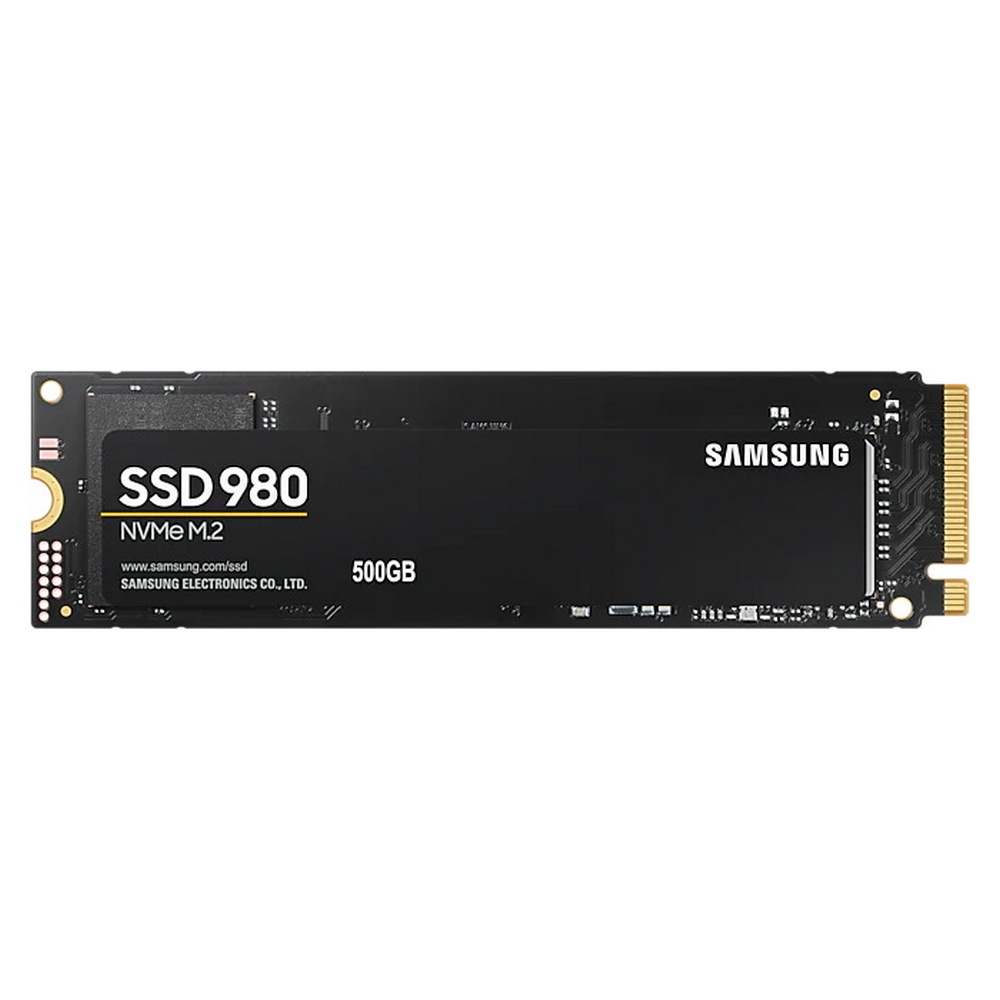 Накопитель SSD SAMSUNG 500Gb 980 (M.2 2280, PCI-E Gen3 x4, NVMe, R/W 3100/2600MB/s, 300TBW) (MZ-V8V500BW)