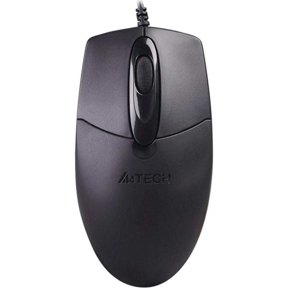 Мышь проводная A4TECH OP-760 черный (USB, 1200dpi, 3but) (OP-760)