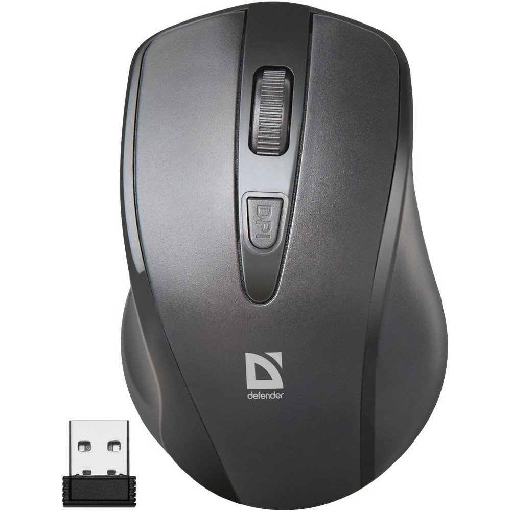 Мышь беспроводная DEFENDER Datum (Датум) MM-285 черный (USB, 1600dpi, 3but) (52285)