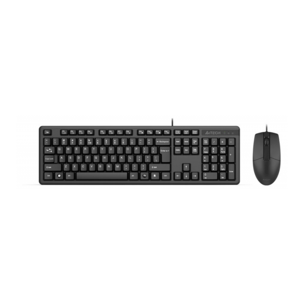 Комплект клавиатура+мышь проводной A4TECH KK-3330S черный (USB, 1200dpi) (KK-3330S USB (BLACK))