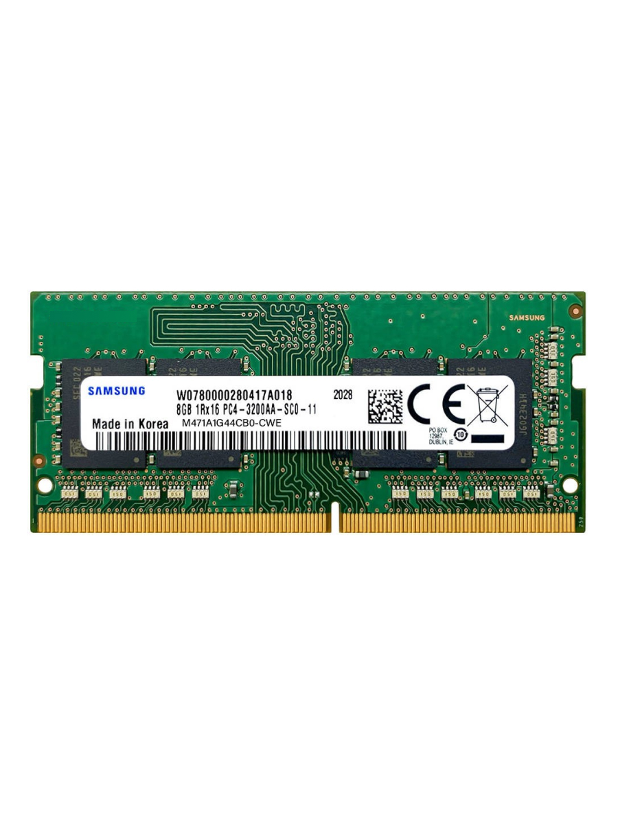 Память SAMSUNG DDR4 SO-DIMM 8Gb (PC25600, 3200MHz, CL22, 1.2V, OEM) (M471A1G44CB0-CWE)