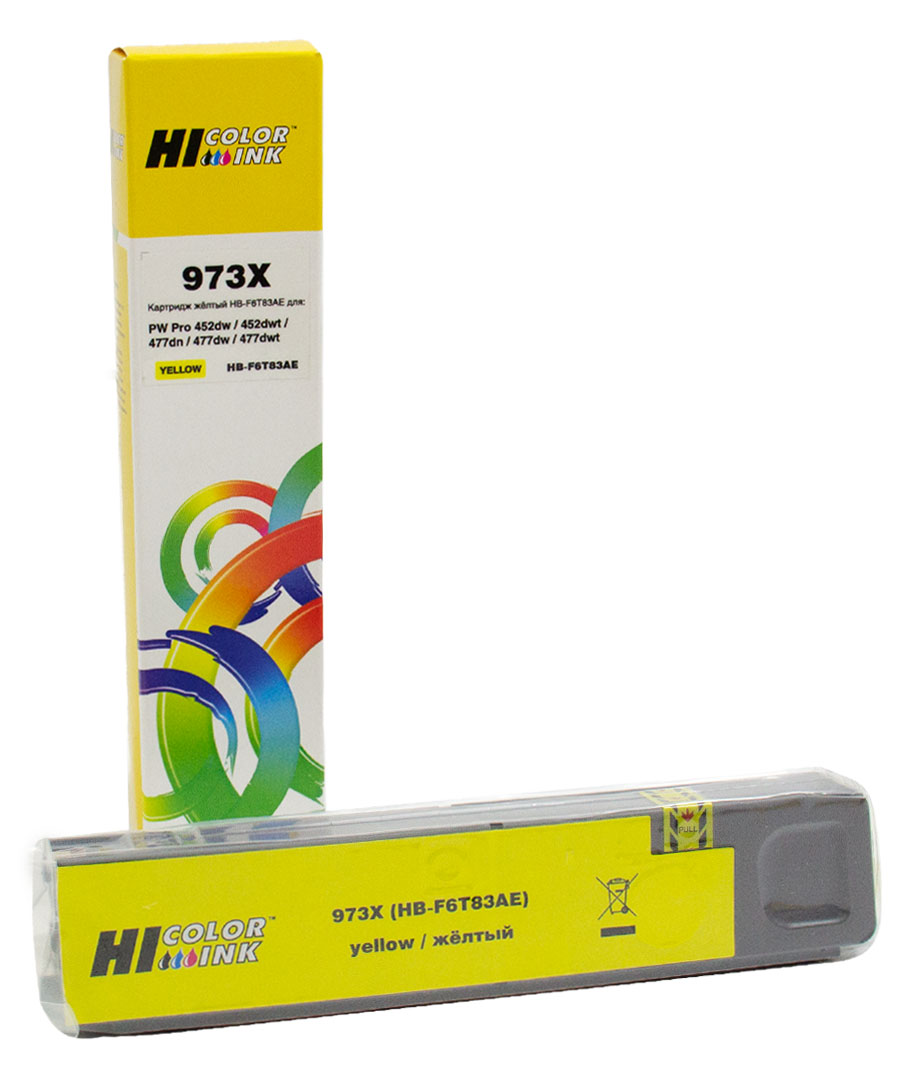 Картридж Hi-Black (F6T83AE) для HP PW Pro477dw/452dw, 973X, Y