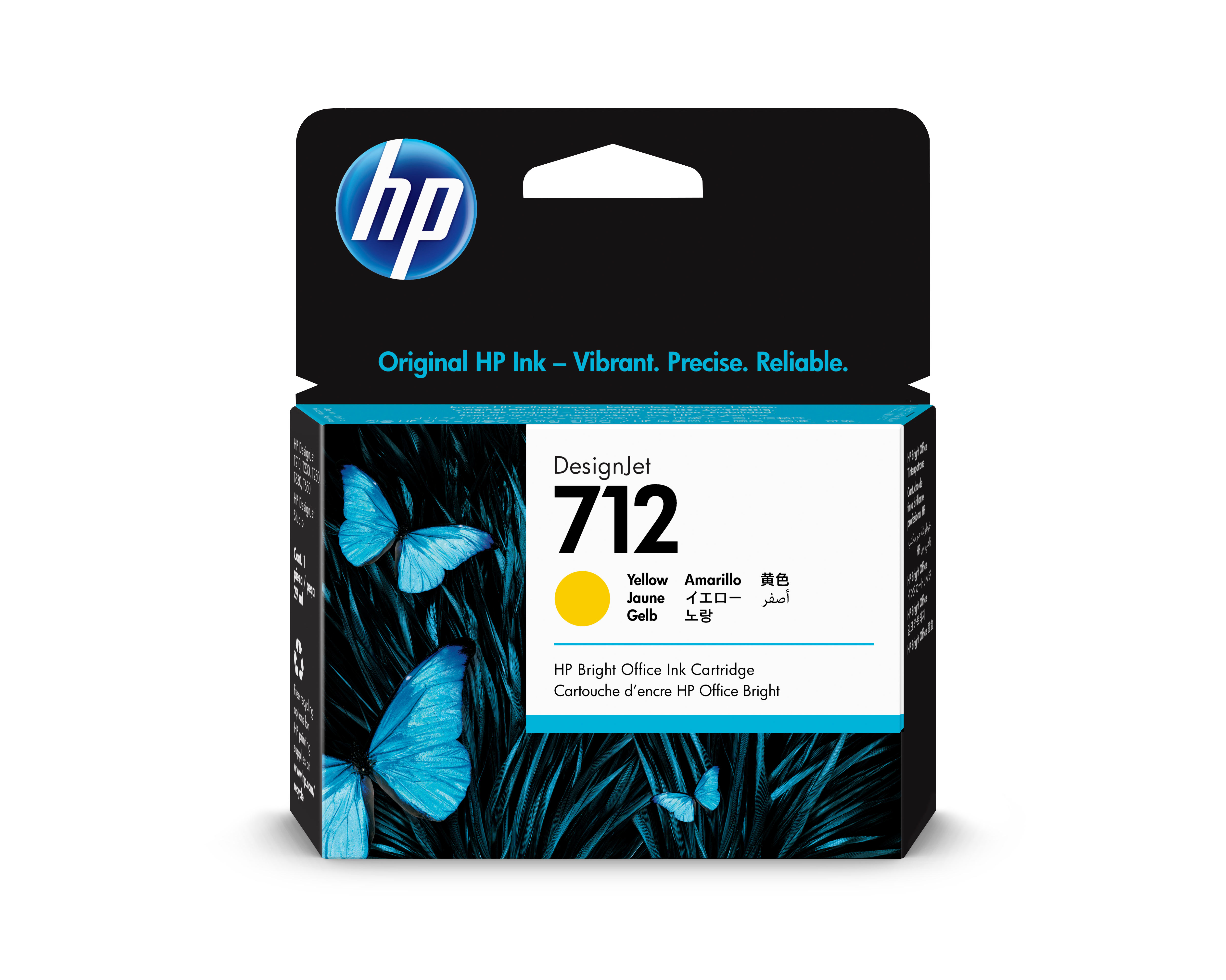 Картридж 712 для HP DJ T230/630, 29мл (O) жёлтый 3ED69A