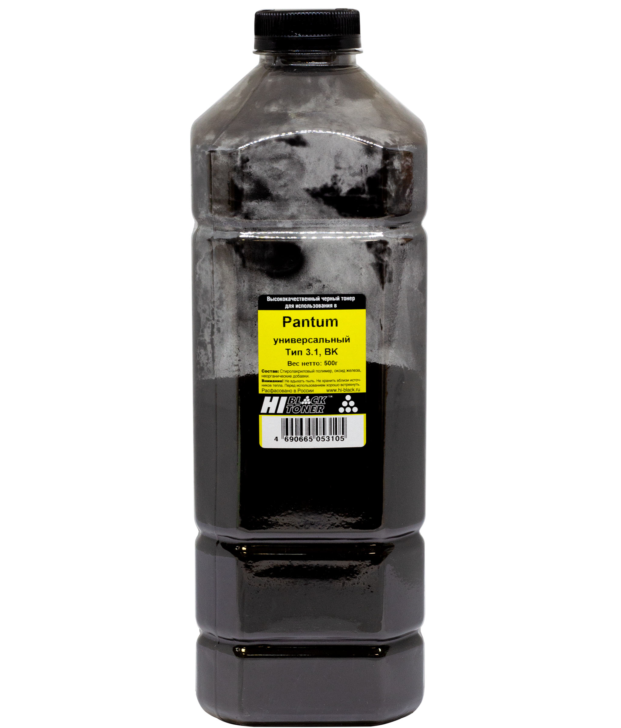Тонер Hi-Black для Pantum Универсальный, Bk, Тип 3.1, 500 г, канистра