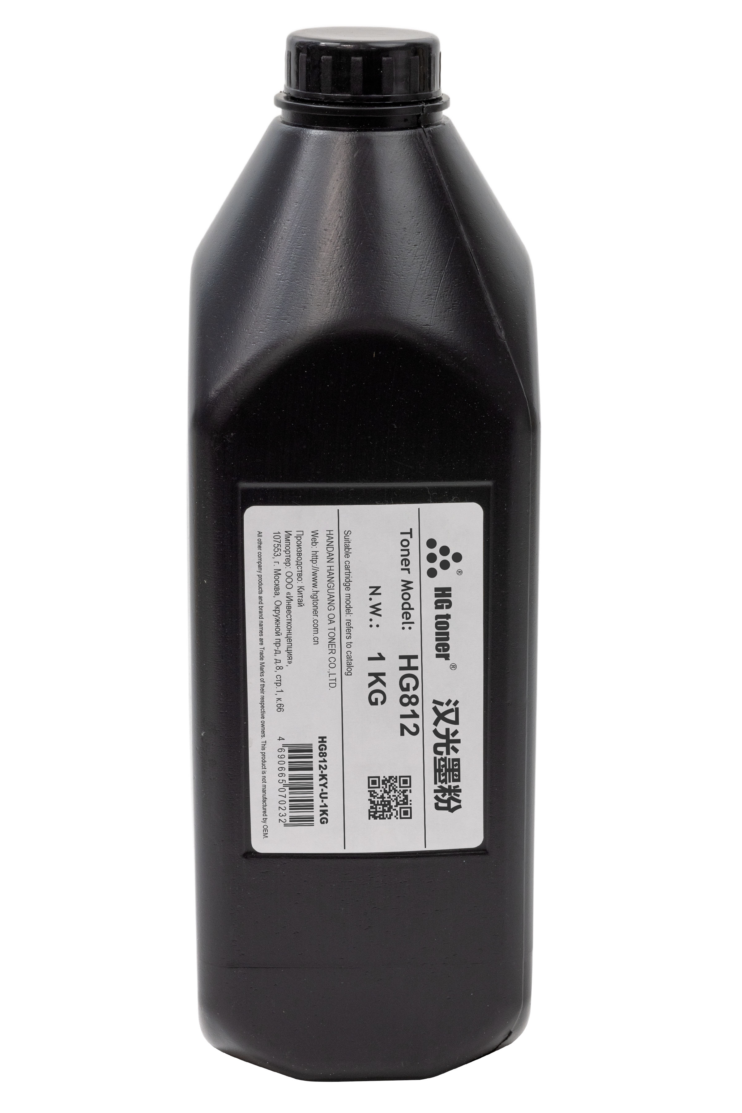 Тонер HANDAN (HG812) универсальный для  Kyocera TK-3130, Bk, 1кг, флакон