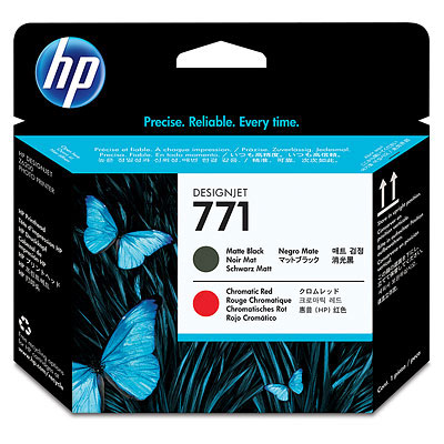 Печатающая головка HP 771 для DesignJet Z6200/Z6600/Z6800, черная матовая/хроматическая красная