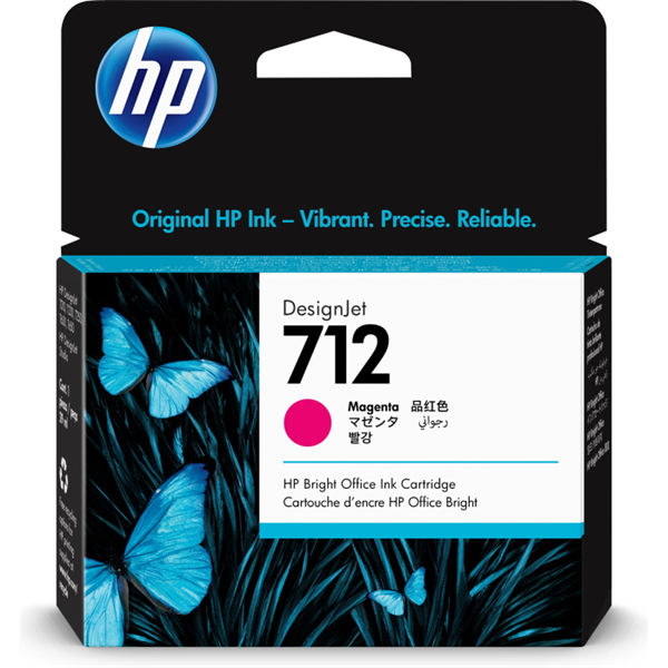 Cartridge HP 712 для DJ T230/T630/T650/Studio, пурпурный, 29 мл