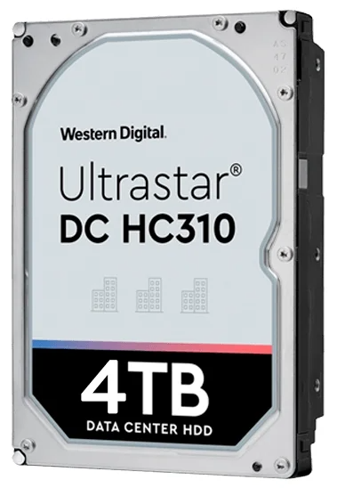 Western Digital Ultrastar DC HС310 HDD 3.5" SAS 4TB, 7200 rpm, 256MB buffer, 512e, 0B36048, 1 year