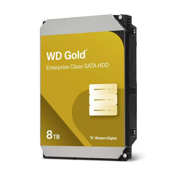 Western Digital GOLD HDD SATA 8TB, 7200rpm, 256MB buffer, WD8005FRYZ, 1 year