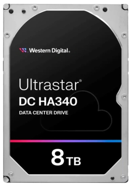 Western Digital Ultrastar DC HA340 HDD 3.5" SATA 8Тb, 7200rpm, 256MB buffer, 512e (0B47489), 1 year