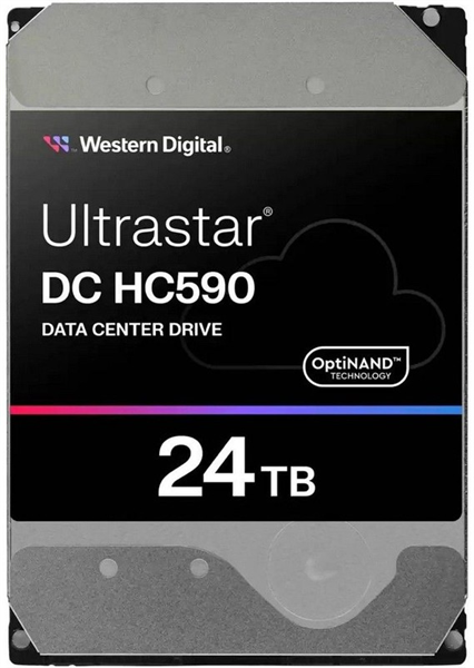 Western Digital Ultrastar DC HС590 HDD 3.5" SAS 24TB, 7200 rpm, 512MB buffer, 512e, 0F59373, 1 year
