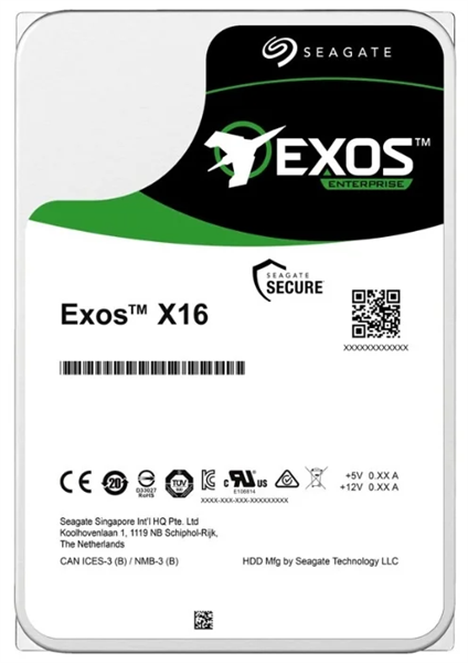 HDD SATA Seagate 12Tb, ST12000NM001G, Exos X16, 7200 rpm, 256Mb buffer, 1 year