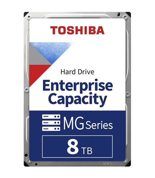 Toshiba Enterprise HDD 3.5" SATA 8TB, 7200 rpm, 512MB buffer, MG10ADA800E, 1 year