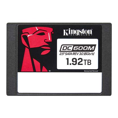 Kingston Enterprise SSD 1,92TB DC600M 2.5" SATA 3 R560/W530MB/s 3D TLC MTBF 2M 94 000/78 000 IOPS 3504TBW 1 Year Warrаnty