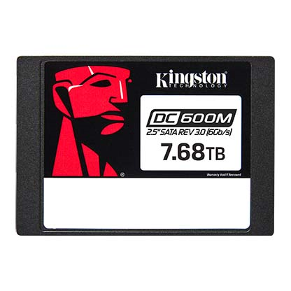 Kingston Enterprise SSD 7,68TB DC600M 2.5" SATA 3 R560/W530MB/s 3D TLC MTBF 2M 94 000/34 000 IOPS 14016TBW 1 Year Warrаnty