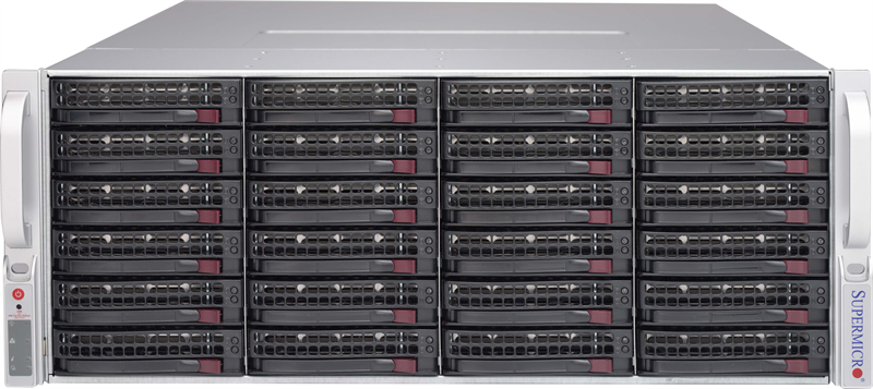Supermicro Storage JBOD Chassis 4U 847E1C-R1K23JBOD Up to 44 x 3.5 (24 front + 20 rear)/Single Expander Backplanes/ 2x1200W