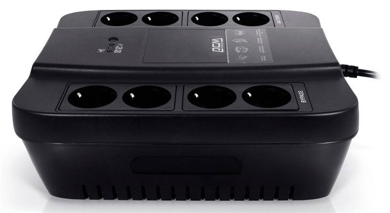 Powercom Back-UPS SPIDER, OffLine, 450VA/270W, Tower, 8xSchuko outlets (4 surge & 4 batt) (332718)