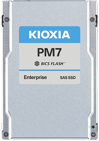 KIOXIA Enterprise SSD 2,5"(SFF), PM7-V, 1600GB (1.6TB), SAS 24G (SAS-4, 22,5Gbit/s), R4200/W3400MB/s, IOPS(R4K) 720K/320K, MTTF 2,5M, 3DWPD/5Y (Mixed Use), TLC, 15mm (replace KPM61VUG1T60)
