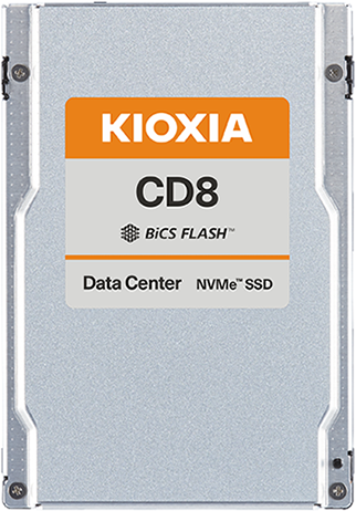 KIOXIA Enterprise SSD 2,5(SFF/U.2), CD8-R, 7680GB (7.68TB), NVMe 1.4/PCIe 4.0 1x4, R7100/W6000MB/s, IOPS(R4K) 1150K/200K, MTTF 2,5M, 1DWPD/5Y (Read Intensive), 3D-TLC, 15mm