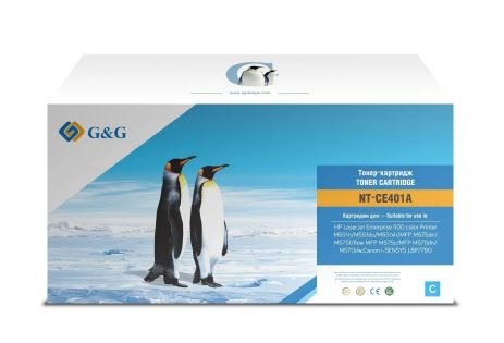 G&G GG-CE401A голубой (6000стр.) для HP LJ Enterprise 500 M551n/MFP M575dn/MFP M570dn