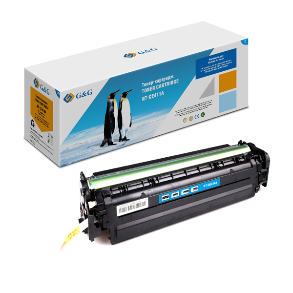 G&G GG-CE411A голубой (2600стр.) для HP LJ Pro 300 color M351a/MFP M375nw;Pro 400 color Printer M451nw/MFP M475d/
