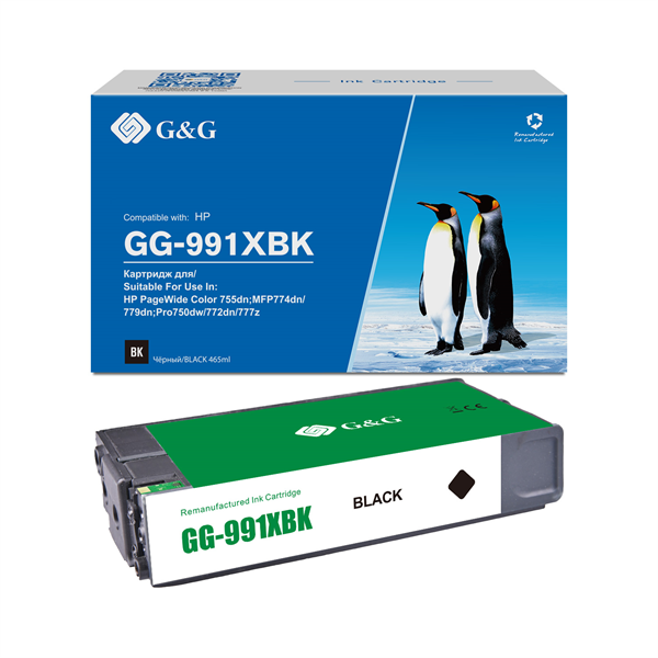 Cartridge G&G 991X для HP PageWide Managed 20 000 стр. черный аналог X4D19AC, M0K29XC, M0K02AE  гарантия 36 мес.