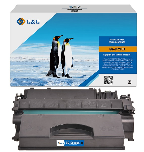 G&G GG-CF280X черный (6900стр.) для HP LJ P2035/P2055d/Pro 400 M401/MFP M425