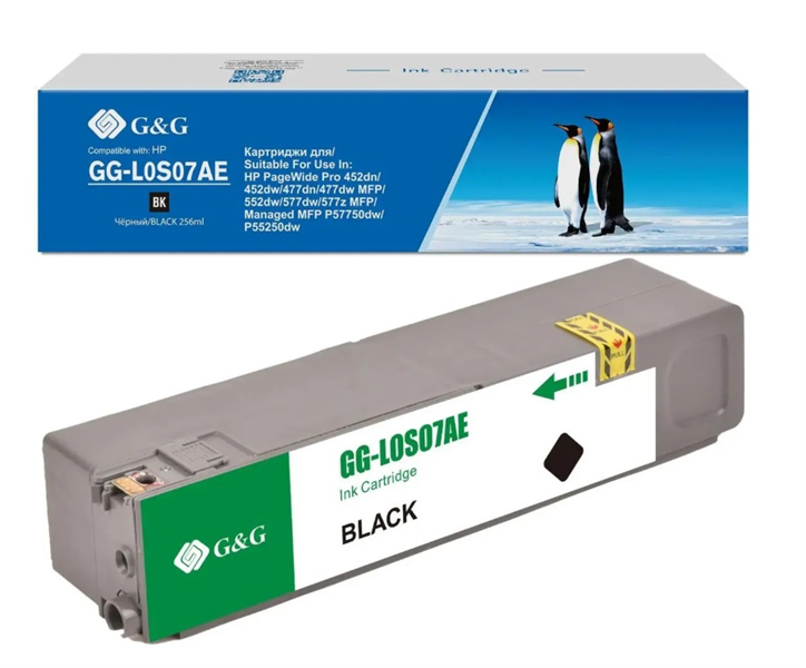 G&G GG-L0S07AE 973XL черный (240мл) для HP PageWide Pro 452dn/452dw/477dn/477dw MFP